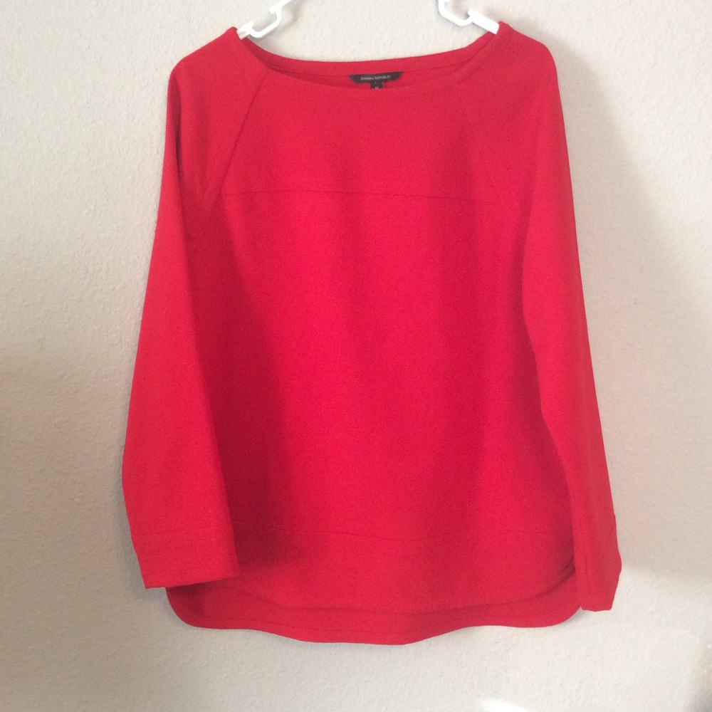NWOT Banana Republic red designer blouse